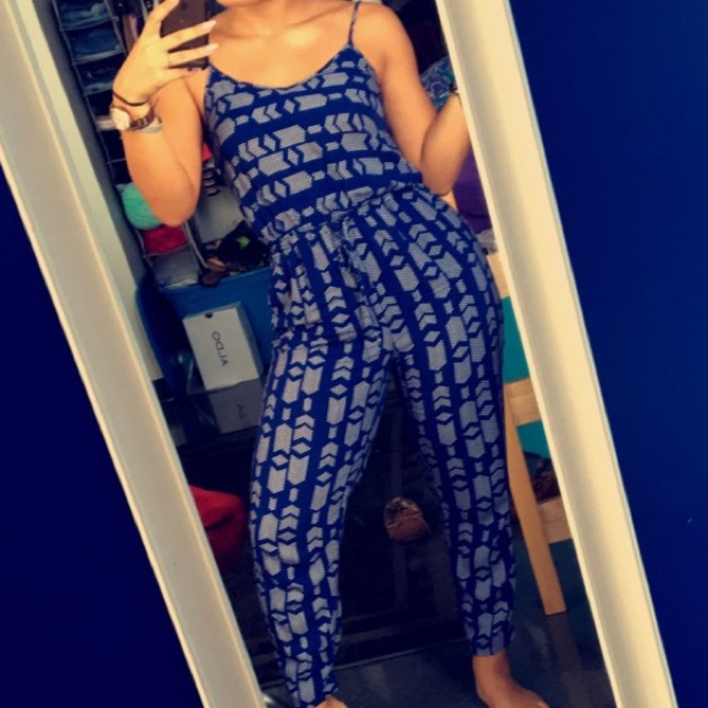 Blue jumpsuit, fits Medium, gently used